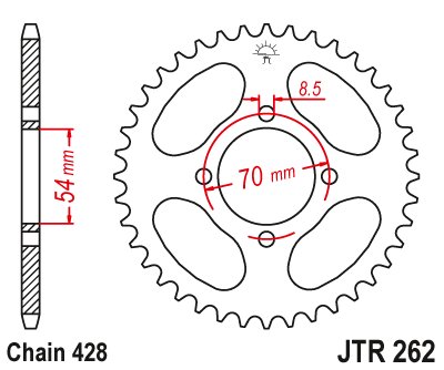 C 90 (1975 - 1982) steel rear sprocket | JT Sprockets