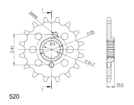 FMX 650 (2005 - 2008) supersprox / jt front sprocket 308.14 | Supersprox