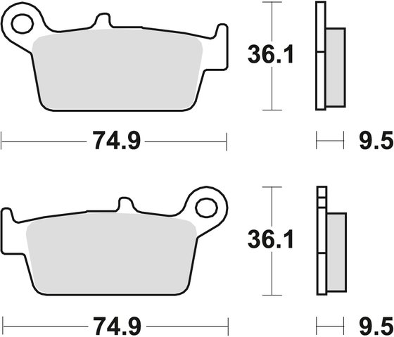 50 SRX SHADOW (1998 - 1999) allround organic brake pad | TRW