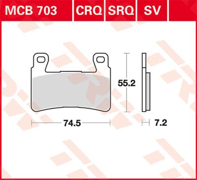 CBR 929 RR FIREBLADE (2000 - 2001) hyper-carbon racing brake pad | TRW