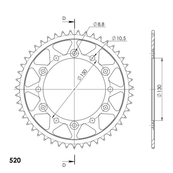 NX 650 DOMINATOR (1991 - 1994) supersprox rear sprocket steel rfe-245:38 | Supersprox