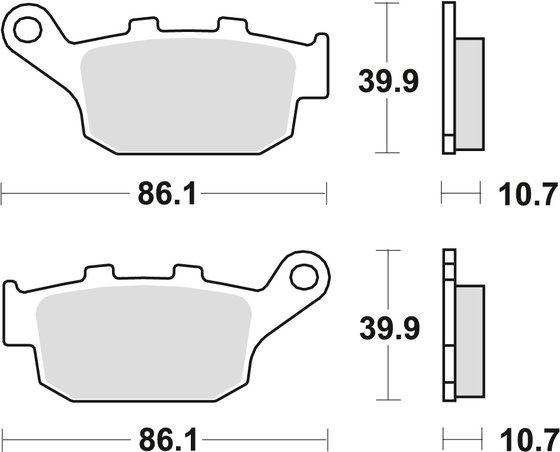 NT 650 V DEAUVILLE (1998 - 2001) allround organic brake pad | TRW