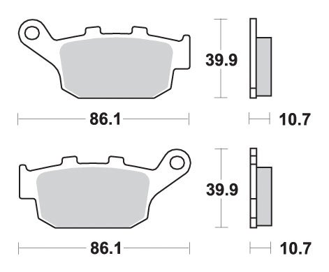 NX 650 DOMINATOR (1988 - 1996) brakepads sintered rear | SBS