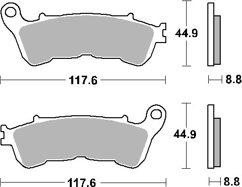 S-WING 125 (2007 - 2011)  sbs brakepads ceramic | SBS