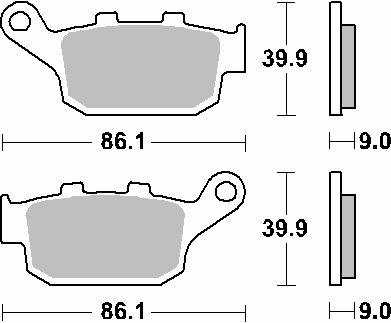 CMX 1100 REBEL (2021 - 2022) brakepads sintered rear | SBS