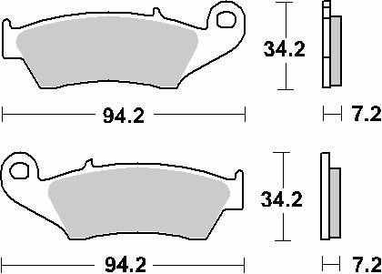 CRF 450 RX (2017 - 2023)  sbs brakepads carbon silver | SBS