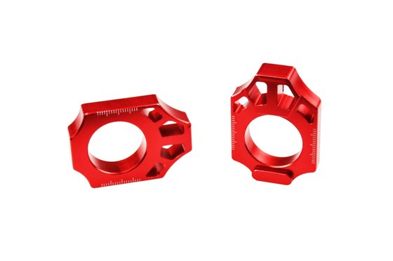 CRF 450 RX (2017 - 2022) axle block red | SCAR