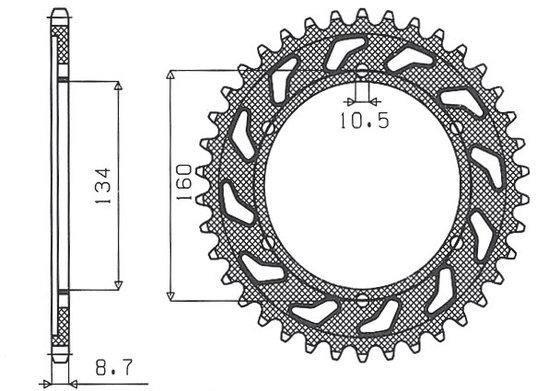 CBR 1000 RR SP (2014 - 2016) rear steel sprocket - 41 teeth, 530 pitch | SUNSTAR SPROCKETS