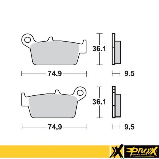 CR 250 R (1987 - 2001) rear brake pad | ProX