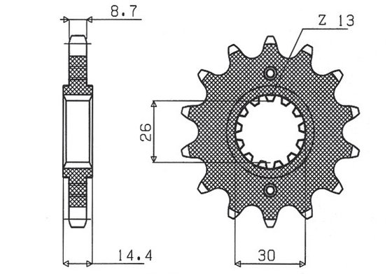 CB 900 F (1979 - 1983) 16t 530 pitch black steel front replacement sprocket | SUNSTAR SPROCKETS