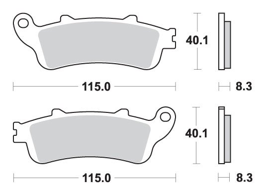 NT 650 V DEAUVILLE (2002 - 2005) brakepads sintered | SBS