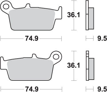 CR 125 R (1987 - 2001) brakepads sintered offroad | SBS