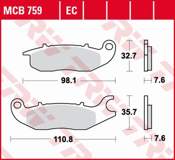 CBR 125 R (2004 - 2016) organic brake pad for scooter - 125 | TRW