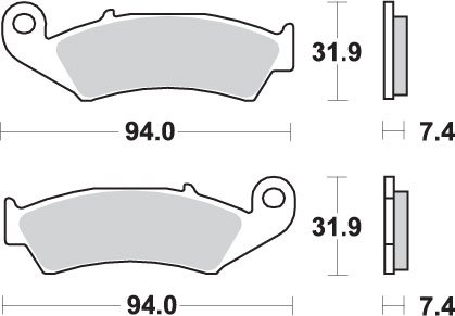 CR 250 R (1987 - 1994) brakepads sintered offroad | SBS