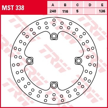 CBR 650 (2014 - 2020) fixed rear brake rotor - 240mm round | TRW