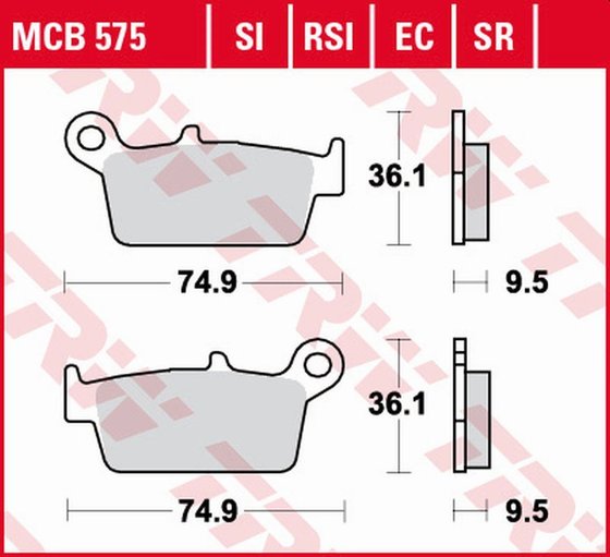 CR 500 (1988 - 2001) organic offroad brake pad | TRW