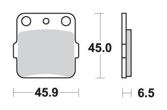 TRX 250 (1988 - 1992) brakepads sintered offroad | SBS