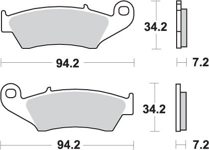 XR 440 R SM (2000 - 2003) brakepads racing sintered | SBS