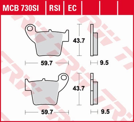 CRF 150 RB (2007 - 2012) organic offroad brake pad | TRW