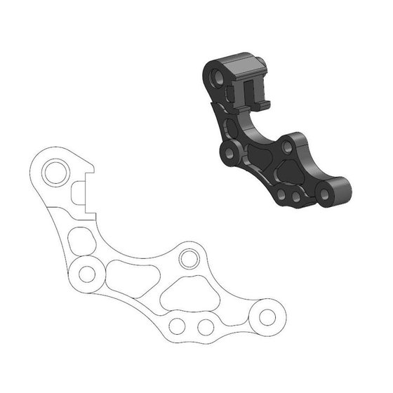 CRF 250 RX (2019 - 2022) brake caliper relocation adapter | MOTO-MASTER