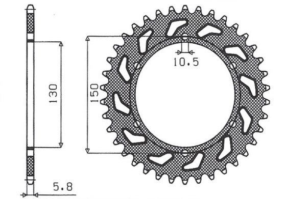 NX 650 DOMINATOR (1995 - 2001) rear sprocket | SUNSTAR SPROCKETS