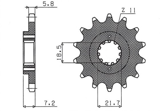 XR 250 (1982 - 2004) front sprocket | SUNSTAR SPROCKETS