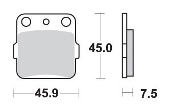 TRX 400 SPORTRAX (2001 - 2012) brakepads sintered offroad | SBS