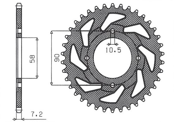 CM 125 C (1982 - 1997) rear sprocket | SUNSTAR SPROCKETS