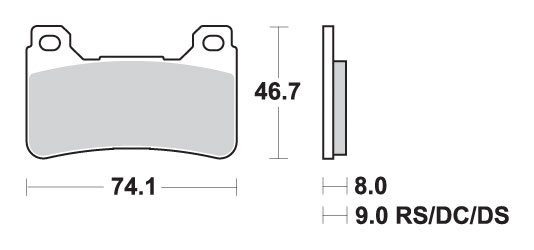 CBR 600 RR (2005 - 2018) brakepads dual carbon | SBS