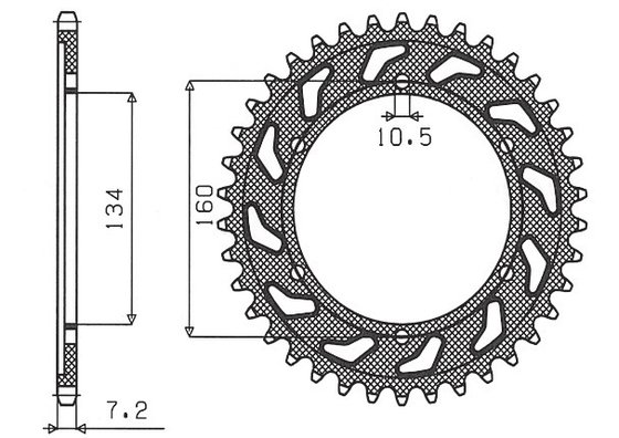 CBR 1000 RR SP (2017 - 2019) rear steel sprocket - 41 teeth, 525 pitch | SUNSTAR SPROCKETS