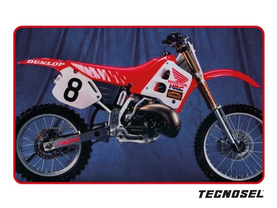 CR 250 R (1990 - 1991) sticker set with seat cover for honda cr | TECNOSEL