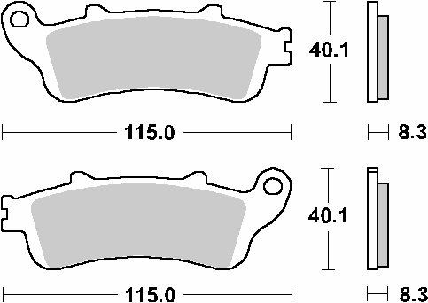 NT 650 V DEAUVILLE (2002 - 2005)  sbs brakepads ceramic | SBS