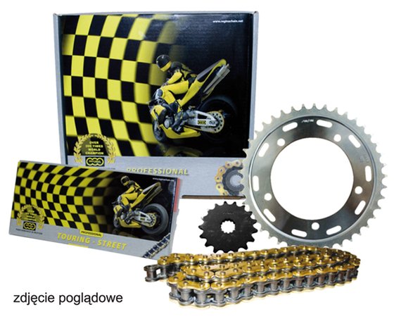 CB 600 F HORNET (1998 - 2006) drive chain and sprocket kit with gold chain - 15t front and 42t rear | REGINA