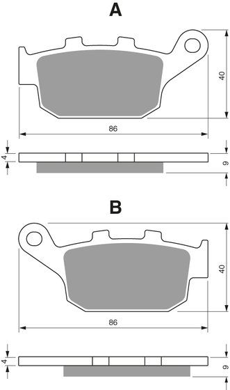 CB 500 X (2013 - 2021) goldfren brake pads 306 ceramic carbon s3 | Goldfren