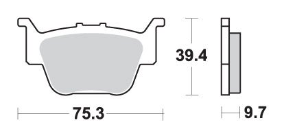 TRX 420 (2009 - 2013) brakepads sintered offroad | SBS