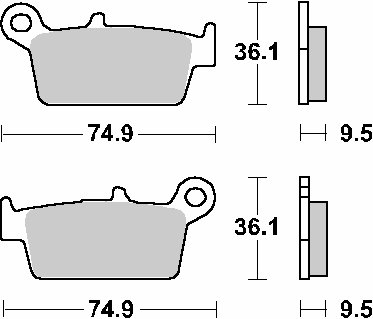 CR 85 R (2003 - 2012) brakepads racing sintered | SBS