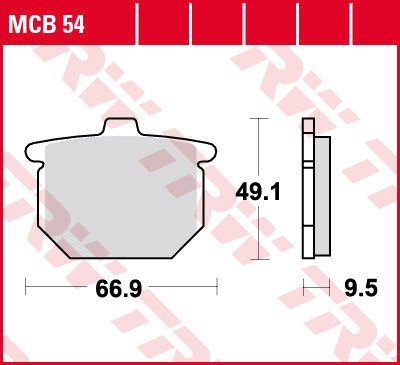 GL 1100 GOLD WING (1980 - 1981) allround organic standard brake pad | TRW