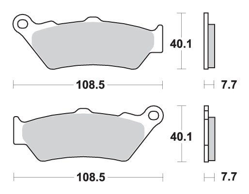 NT 650 GT HAWK (1998 - 2001) brakepads sintered | SBS