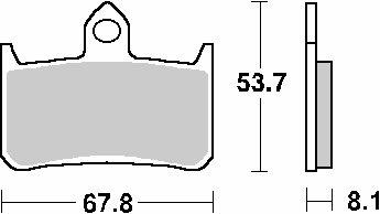 CB 900 F (2002 - 2007)  sbs brakepads dual carbon | SBS