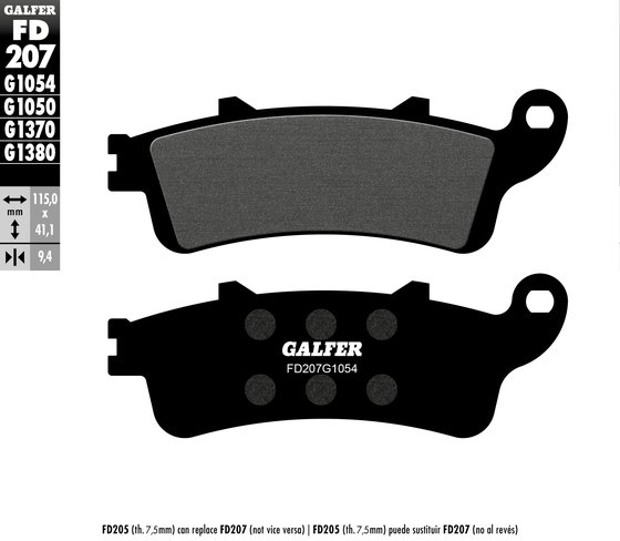 VFR 800 F (1998 - 2012) semi-metal brake pad | GALFER