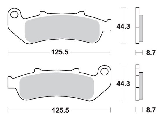 CBR 1000 F (1993 - 1999) brakepads sintered rear | SBS