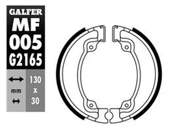 VT 125 SHADOW (2000 - 2008) rear brake shoes | GALFER