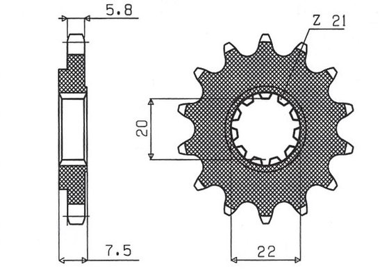 CR 125 R (2004 - 2007) 520 14t front sprocket | SUNSTAR SPROCKETS