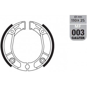 XR 600 R (1984 - 1990) rear brake shoes | GALFER