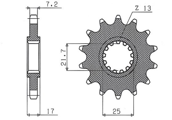 CBF 500 (2004 - 2008) front sprocket | SUNSTAR SPROCKETS