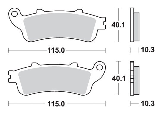 NRX 1800 VALKYRIE RUNE (2014 - 2015) brakepads sintered rear | SBS