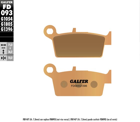 XR 400 R (1996 - 2004) street sinter brake pad | GALFER