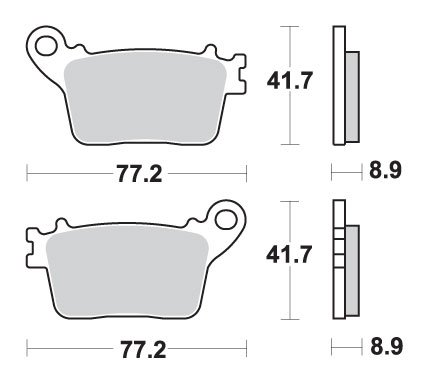 CBR 1000 RR (2006 - 2016) brakepads sintered rear | SBS