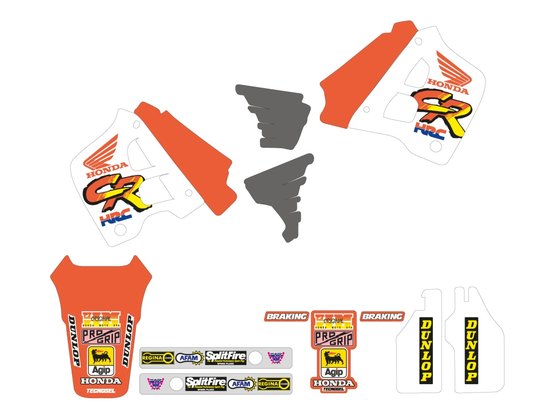 CR 250 R (1990 - 1991) sticker set with seat cover | TECNOSEL