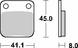 CRM 50R (1988 - 1992) brakepads ceramic (536hf) | SBS